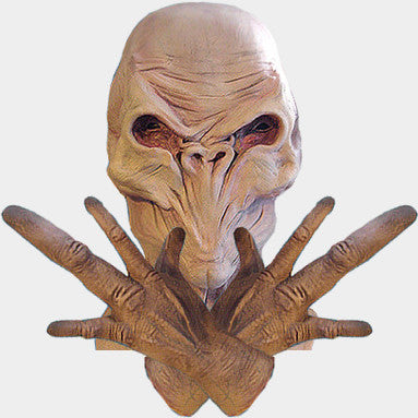 Набор латексная маска и перчатки «Тишина» из к/ф «Доктор Кто»