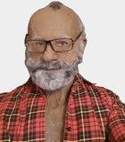 Силиконовая маска пожилого мужчины «Европеец» (с волосами, бровями и бородой)