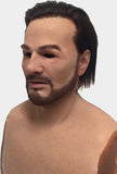Силиконовая маска «Дамский угодник» (с бровями, бородой и волосами)