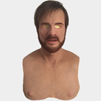 Силиконовая маска «Актер» (с бровями, бородой и волосами)