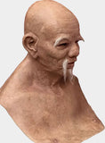 Силиконовая маска «Старик китаец» (с бровями и бородой)