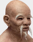 Силиконовая маска «Старик китаец» (с бровями и бородой)