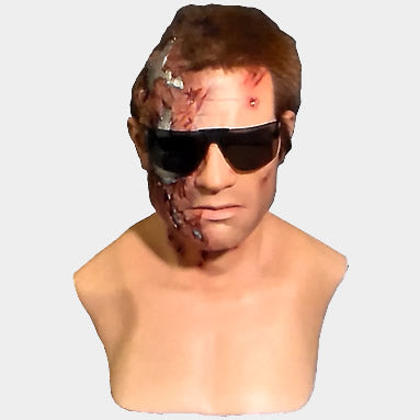Реалистичная силиконовая маска «Терминатор» (с бровями и волосами)