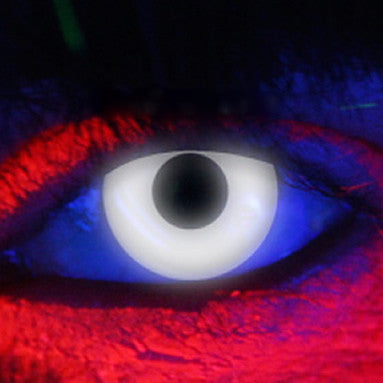 Ультрафиолетовые контактные линзы "Бельмо", светящиеся
